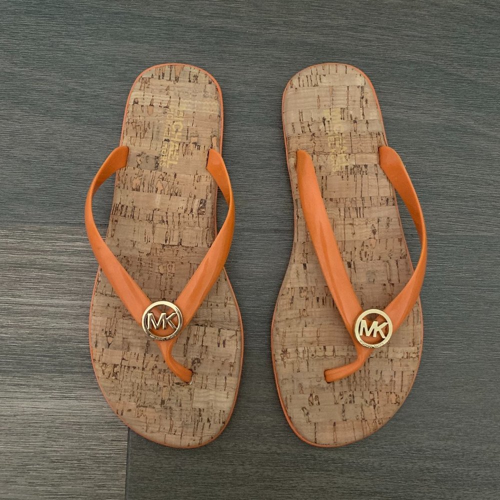 MICHAEL Michael Kors Orange Jet Set Flip-flops